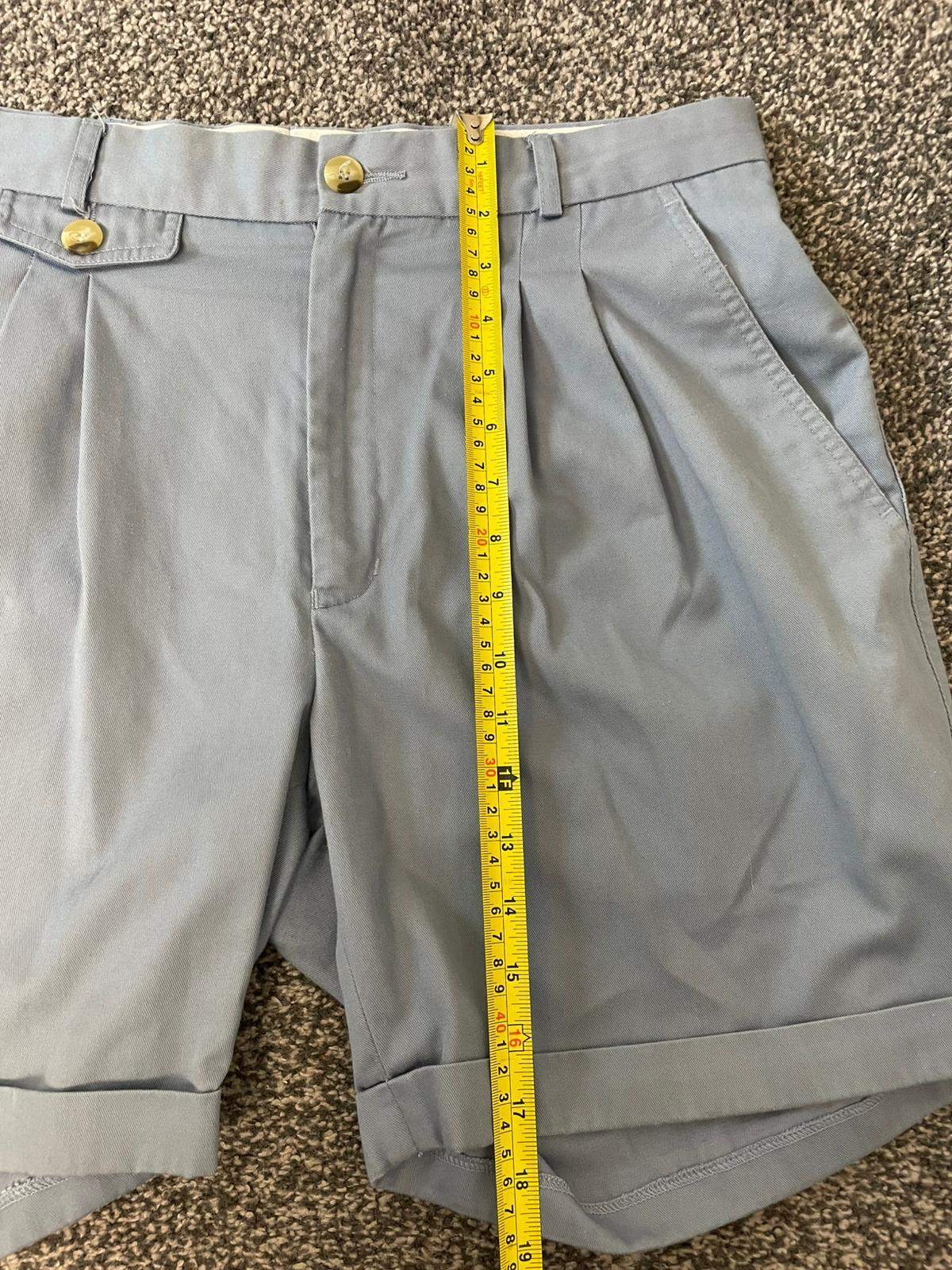 Gabicci Men's Vintage 80's/90's Navy/Naval Style Chino Shorts - 34 - Light Blue