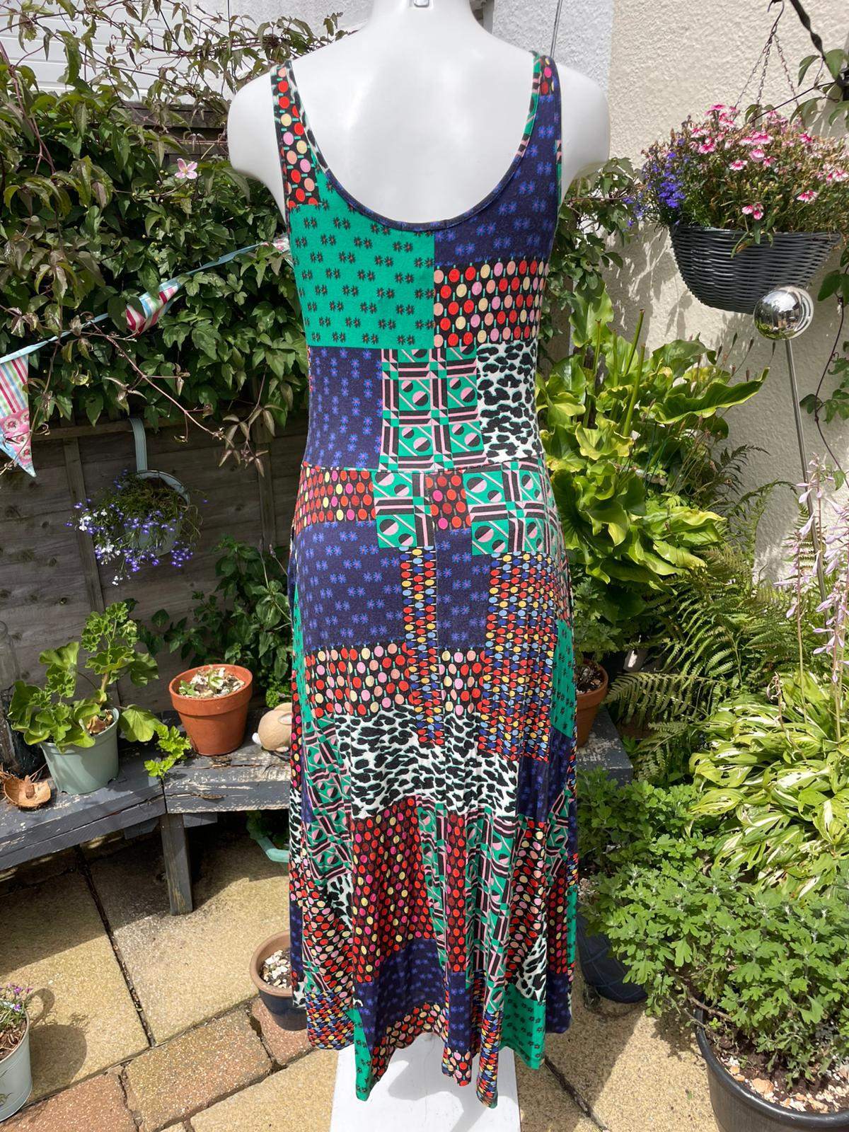 Joe Brows Women's Patchwork Pattern Sleeveless Maxi Dress - UK 10