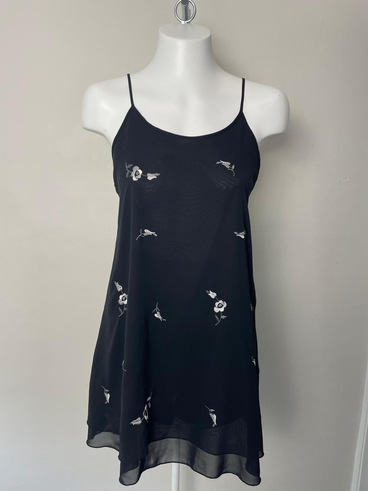 St Michael Marks & Spencer Vintage Floral Embroidered Short Dress - UK 12