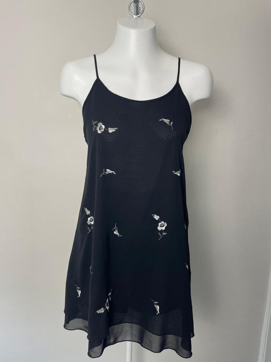 St Michael Marks & Spencer Vintage Floral Embroidered Short Dress - UK 12