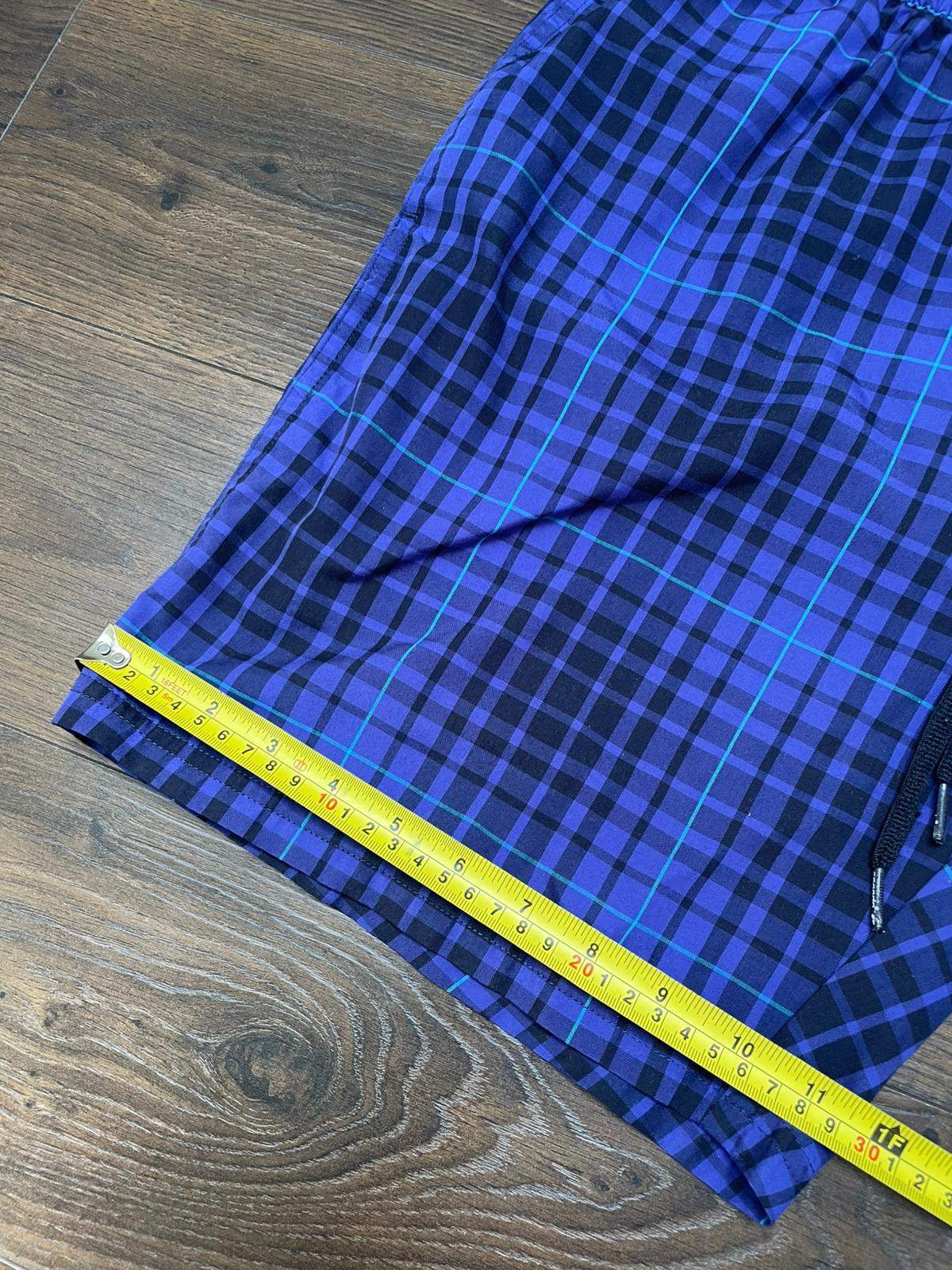 Speedo Men's Swim/Casual Check Pattern Shorts - L/Large - Blue
