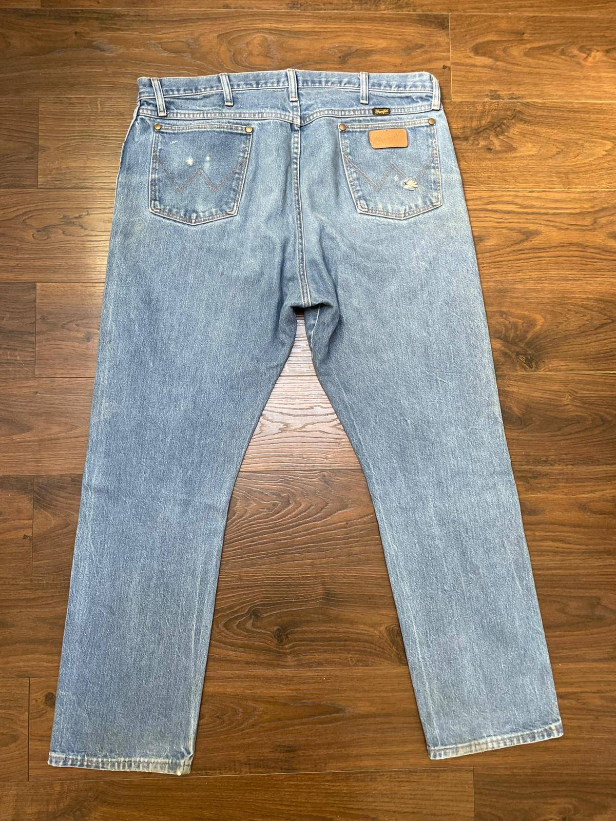 Wrangler Men's Straight Leg Blue Denim Jeans - W40/L31