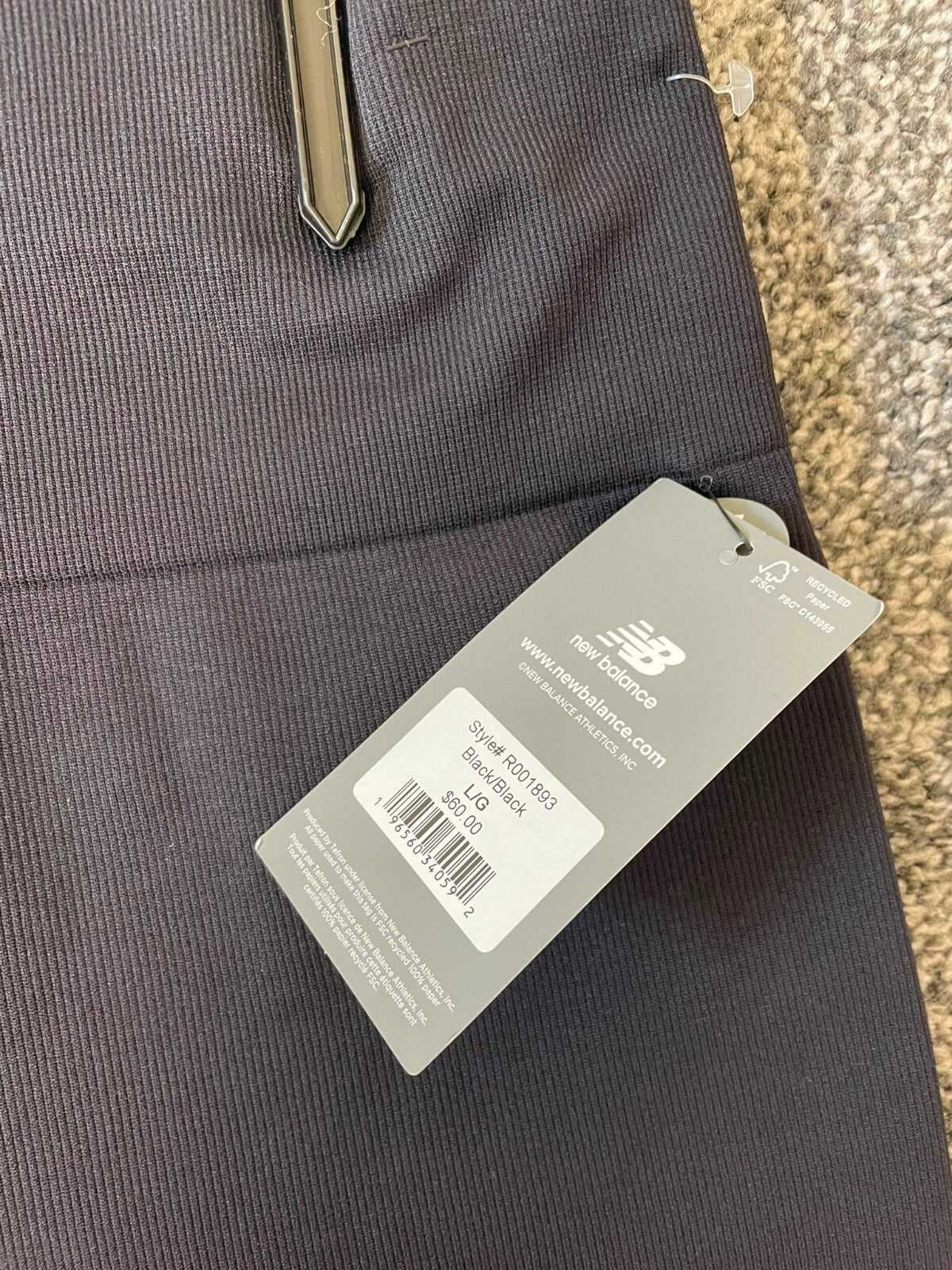 New Balance Women's Legging style Ribbed Shorts - L/Large - Black - 2 Pack