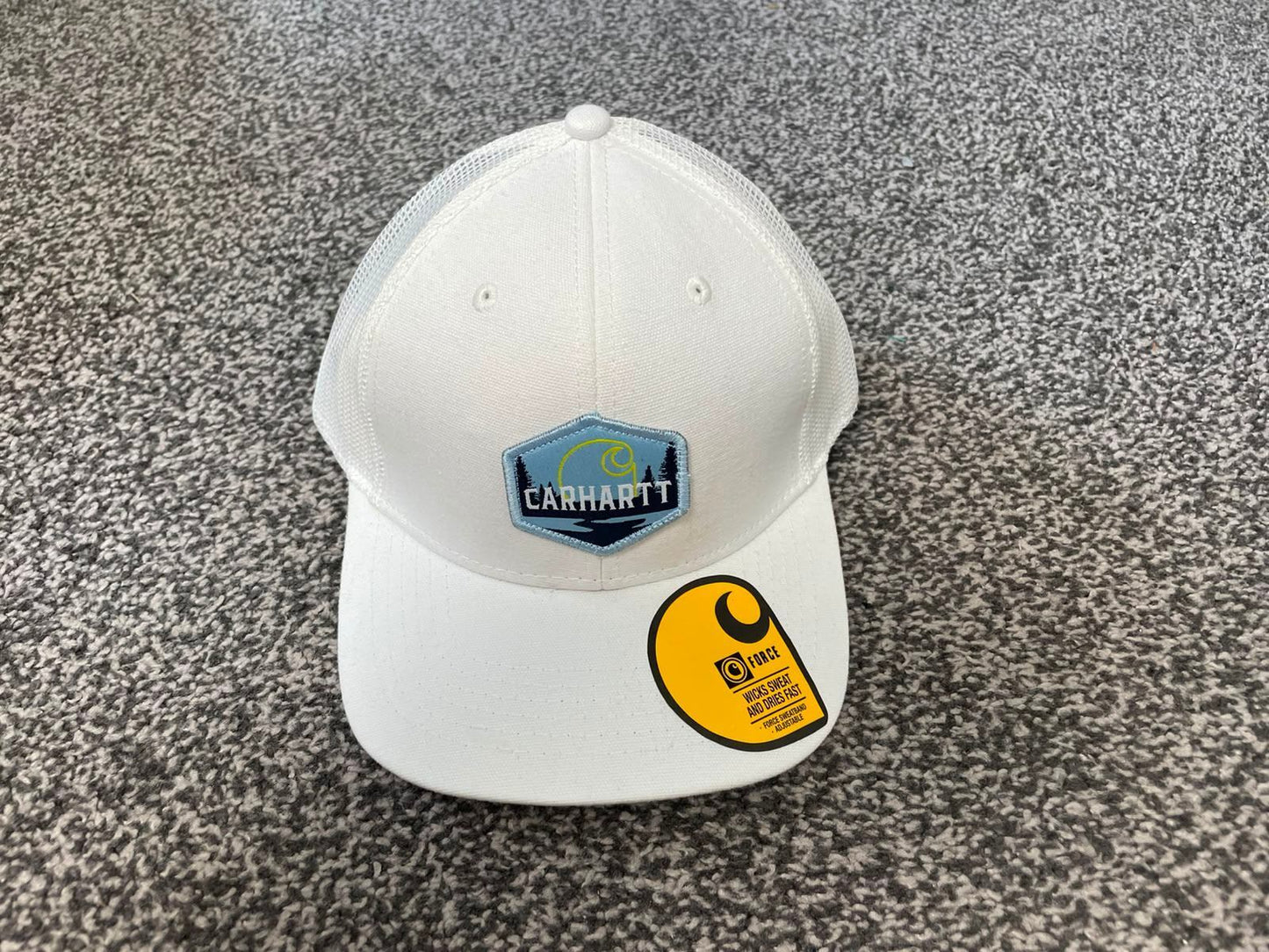 Carhaart Force Casual Fast Drying Truckers/Trucker Style Hat/Cap - White/Blue