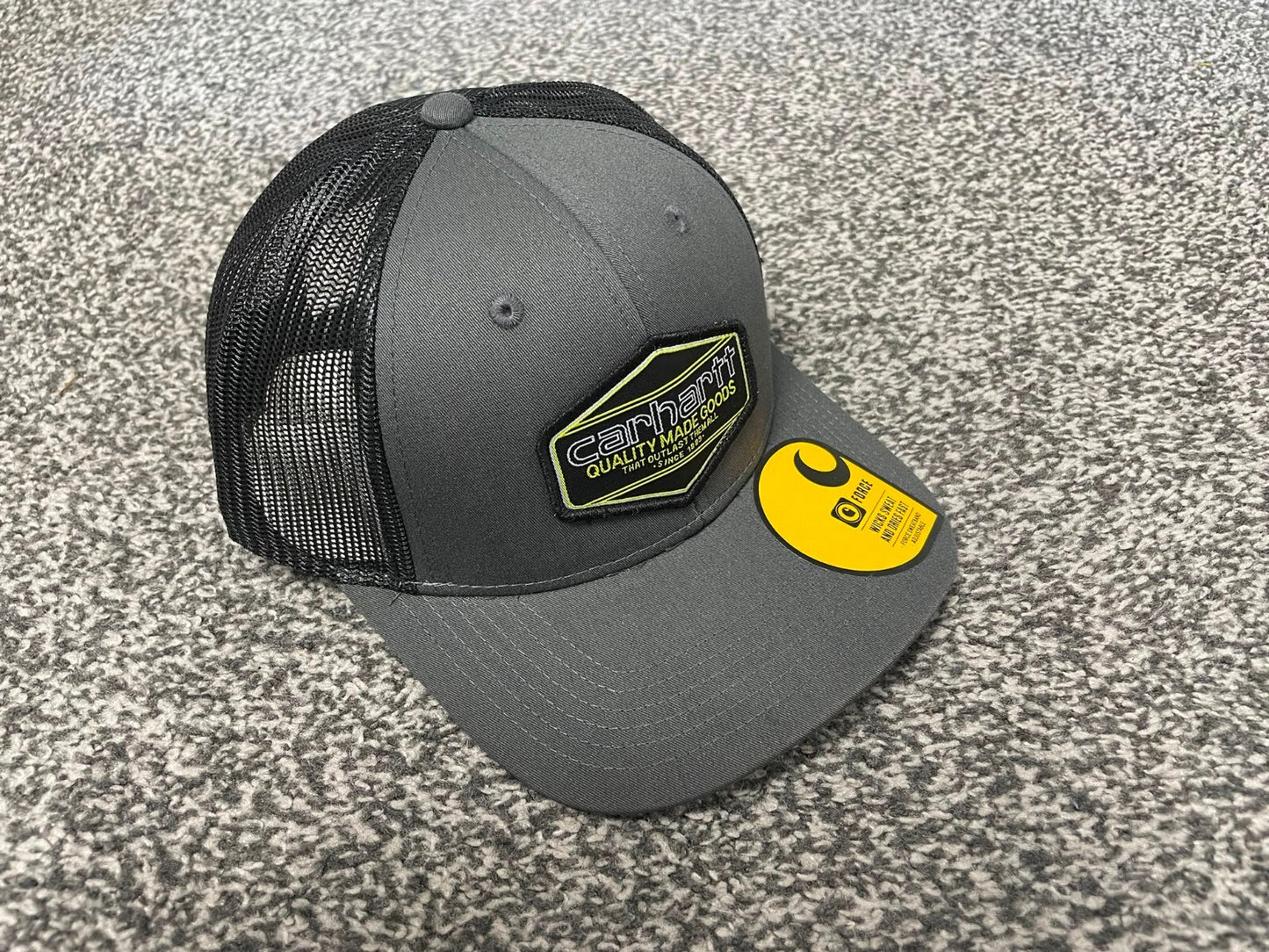Carhaart Force Casual Fast Drying Truckers/Trucker Style Hat/Cap Dark Grey/Black