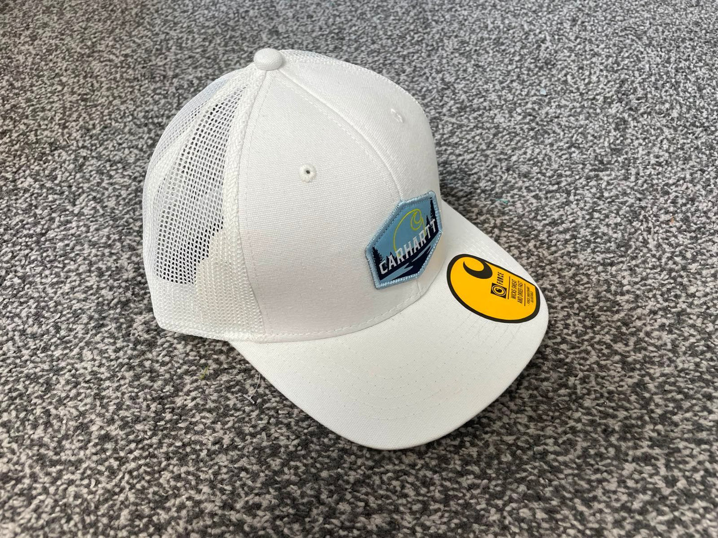 Carhaart Force Casual Fast Drying Truckers/Trucker Style Hat/Cap - White/Blue