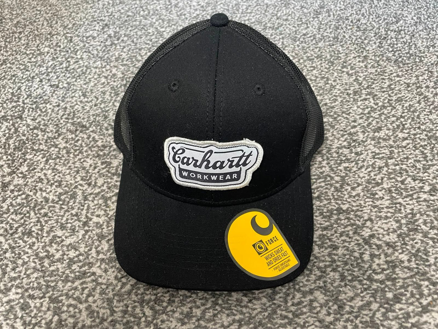 Carhaart Force Casual Fast Drying Truckers/Trucker Style Hat/Cap - Black