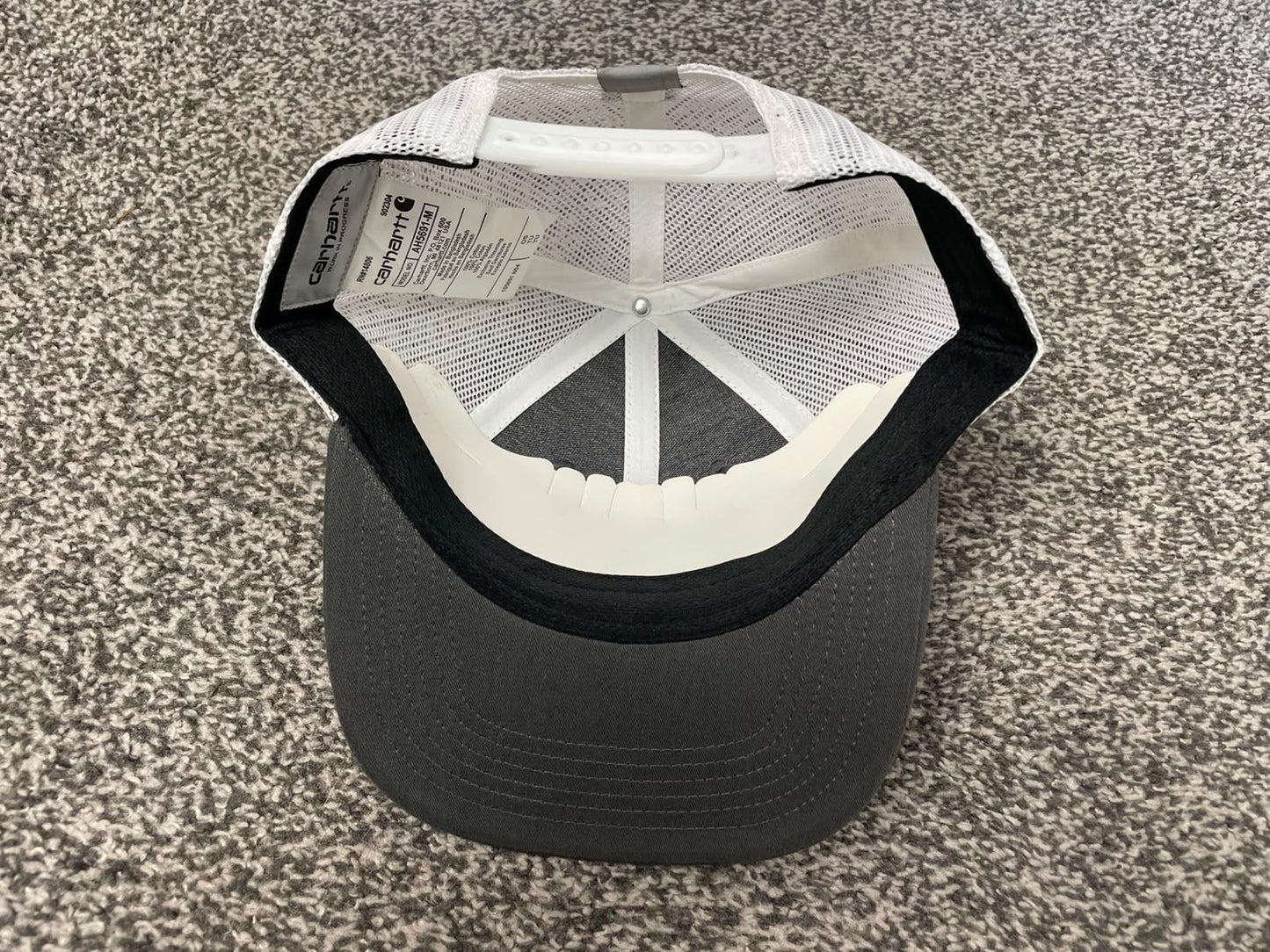 Carhaart Force Casual Fast Drying Truckers/Trucker Style Hat/Cap Dark Grey/White