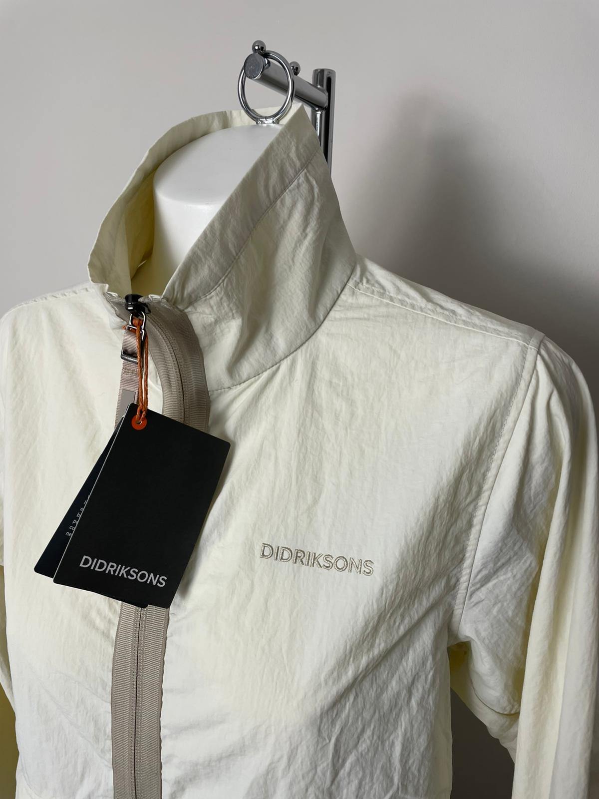 Didriksons Women's Full Zip Windbreakers Jacket - 36 / UK 10 - White/Off White