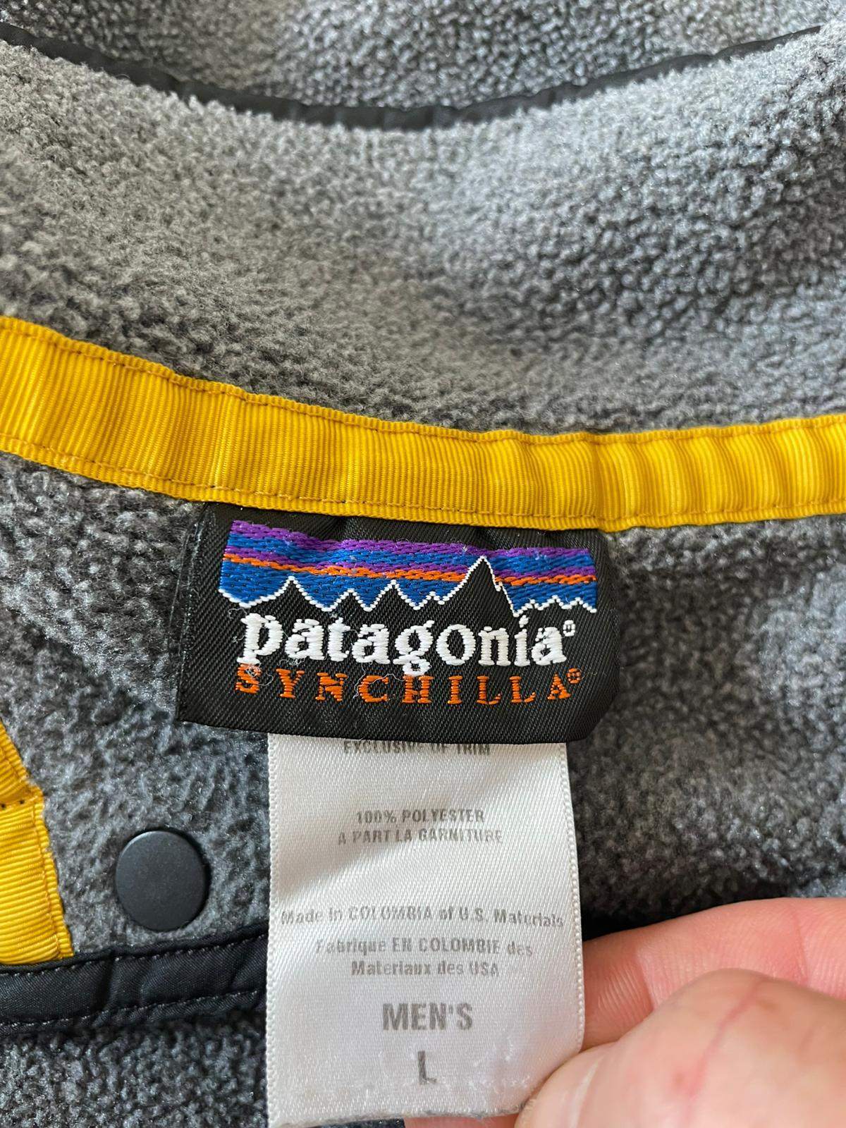 Patagonia Vintage Y2K Snap Button Pullover Synchilla Fleece Jumper - L/Large
