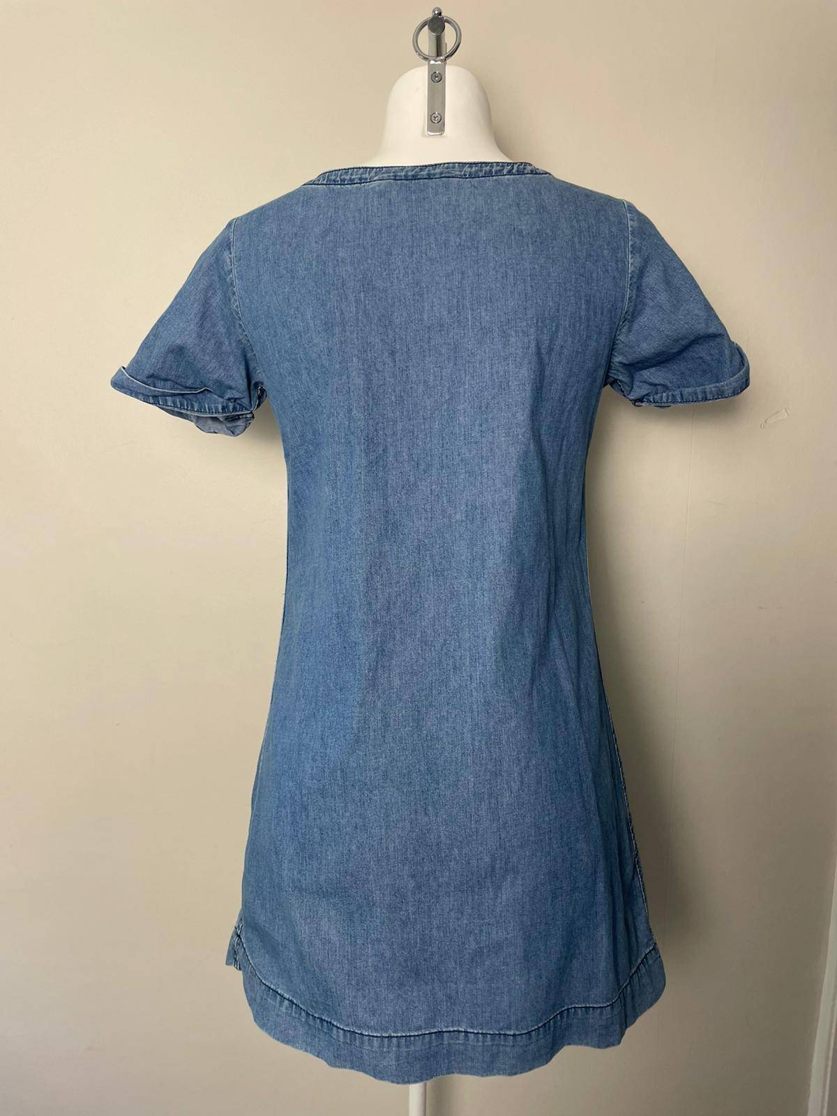 Fat Face Women's Denim Utility Style Shirt Dress - UK 10 - Blue
