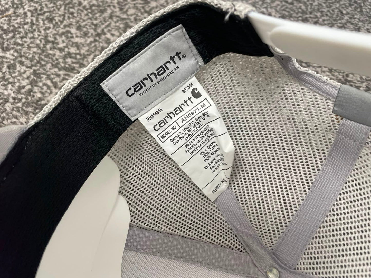 Carhaart Force Casual Fast Drying Truckers/Trucker Style Hat/Cap - Light Grey