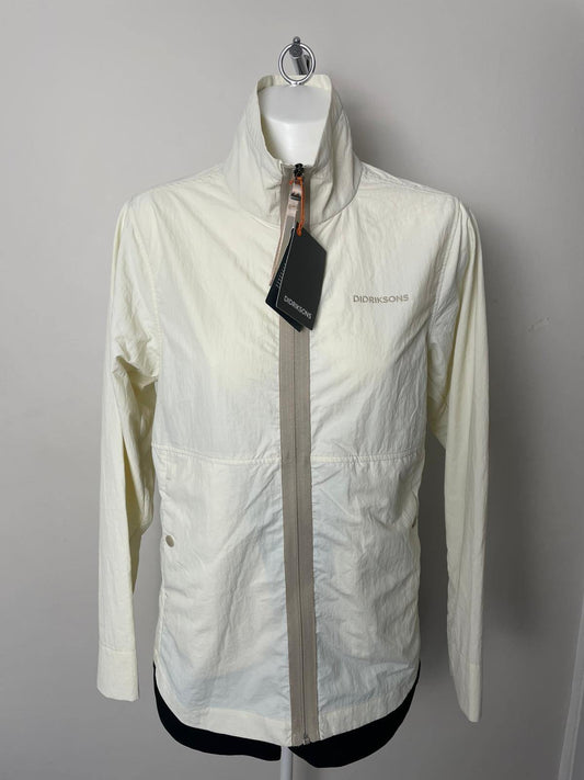 Didriksons Women's Full Zip Windbreakers Jacket - 36 / UK 10 - White/Off White