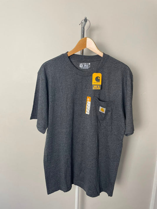 Carharrt Men's Short Sleeve Pocket T-Shirt/Top/Tee - M/Medium - Loose Fit Grey