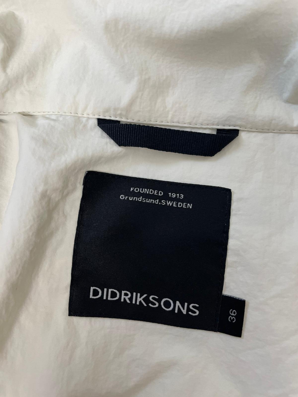 Didriksons Women's Full Zip Windbreakers Jacket - 36 / UK 10 - White/Off White