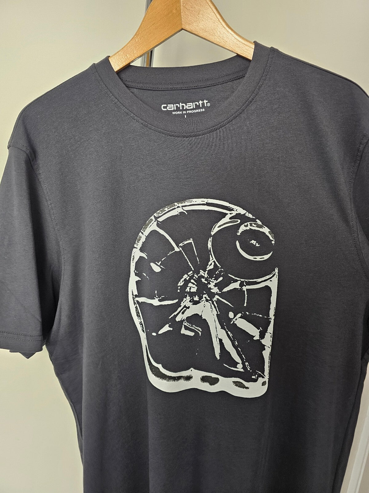Carharrt WIP 'Cracked Glass Logo' Short Sleeve T-Shirt/Top/Tee - L/large - Black