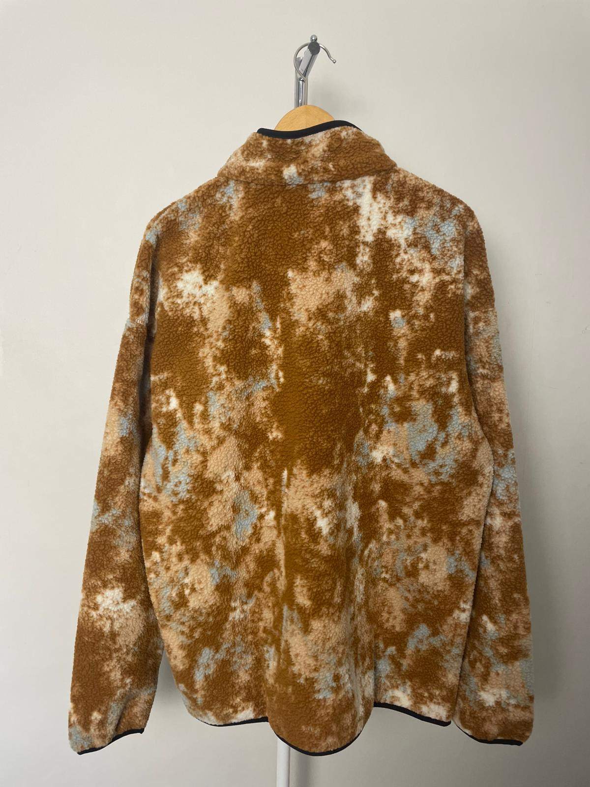 Columbia Men's Pullover Snap Button Pattern Fleece Jumper - L/Large
