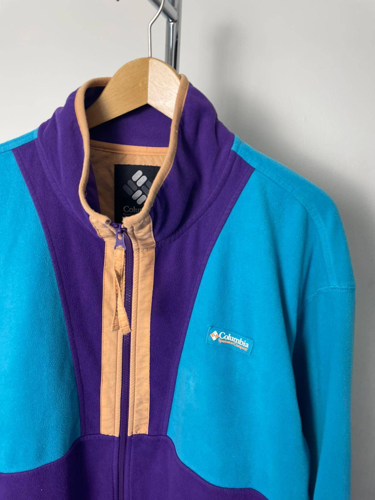 Columbia Men's Full Zip Retro Style Back Bowl Fleece Jacket - XL/Extra Large