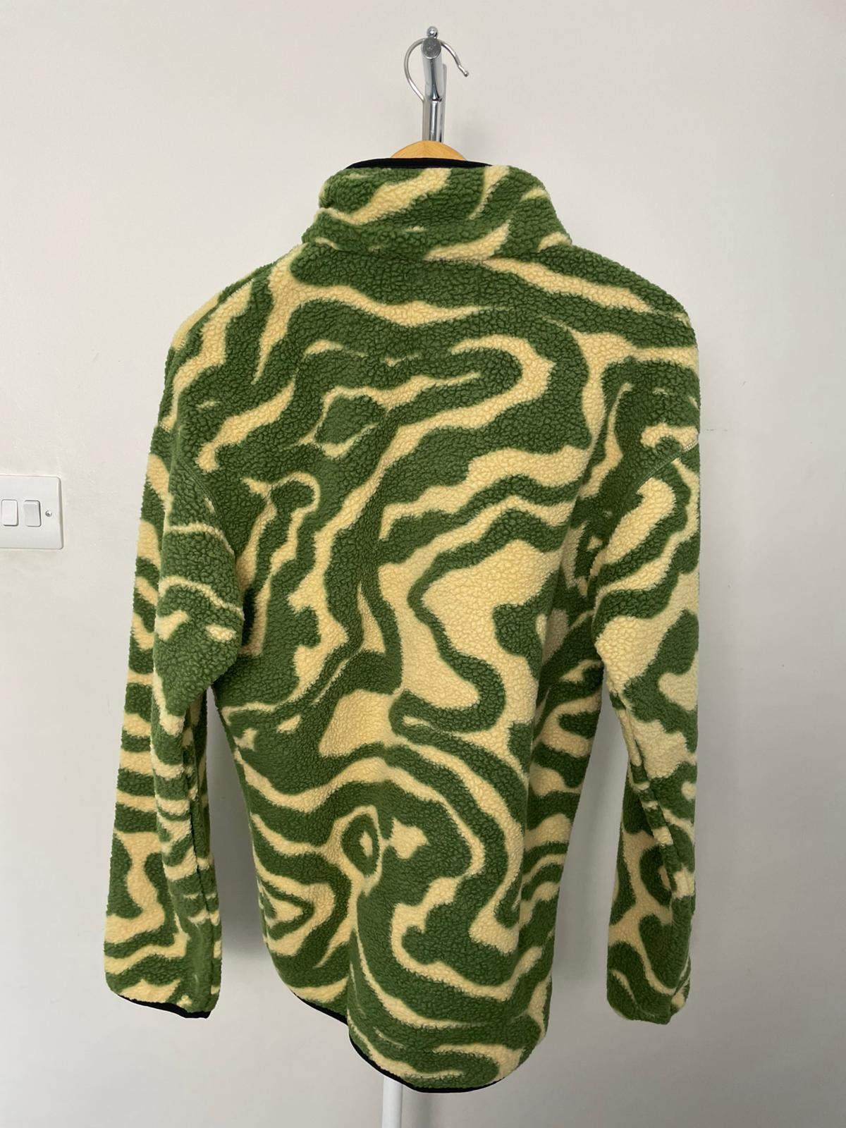 Columbia Men's Pullover Snap Button Pattern Fleece Jumper - S/Small