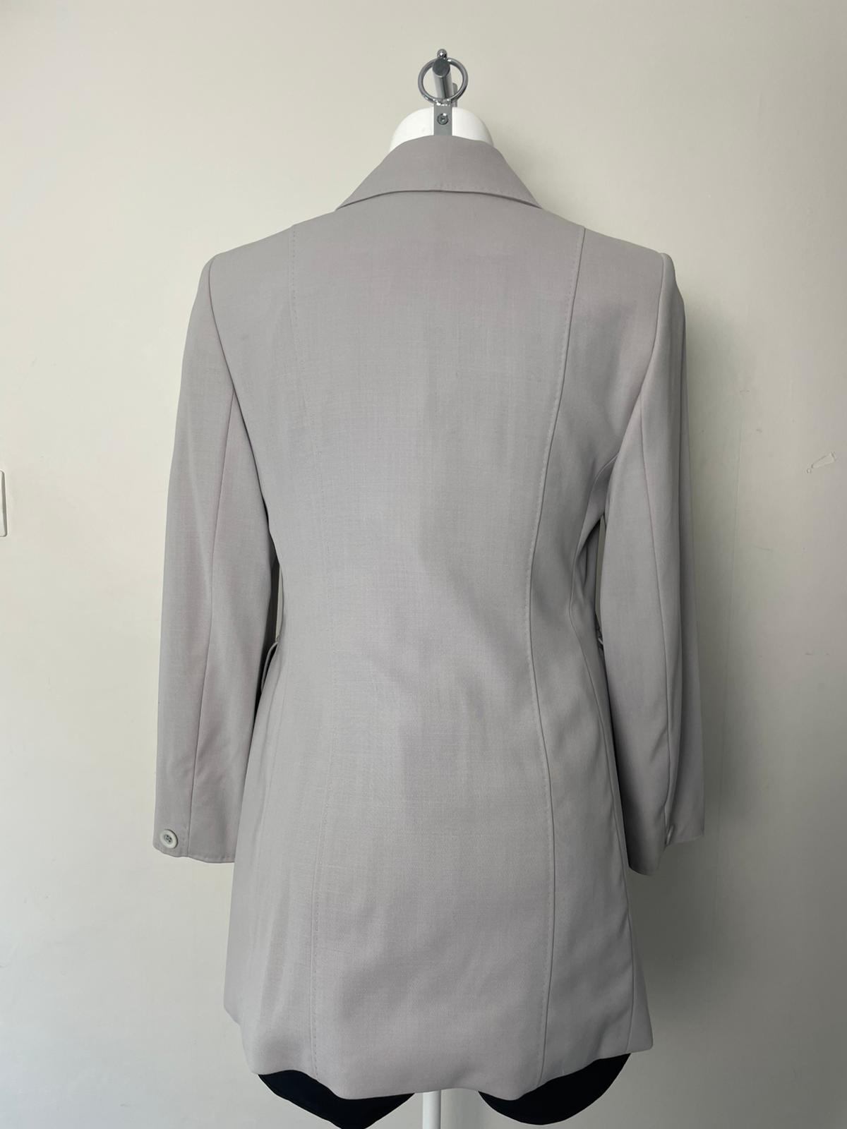 Jaeger 'Made In Italy' Women's Double Breasted Blazer Jacket - UK 12 - Grey