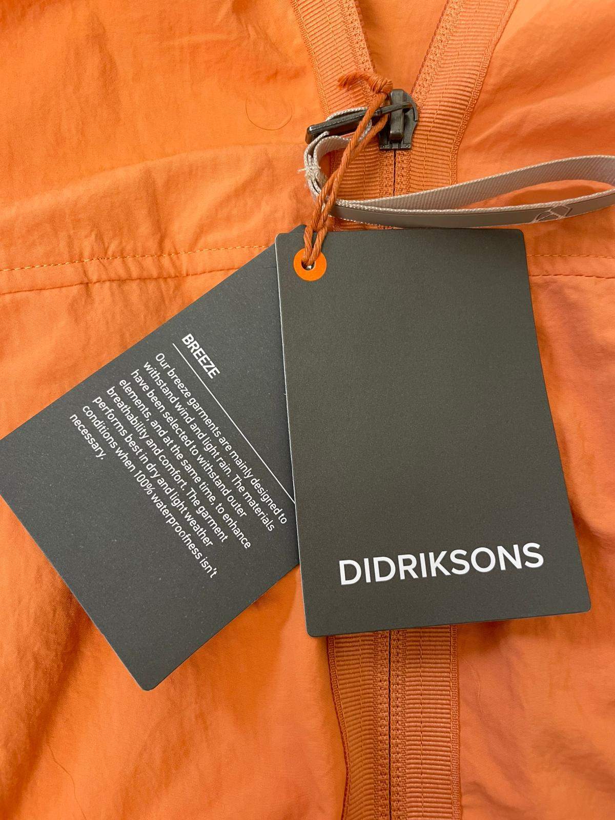 Didriksons Women's Full Zip Windbreakers Jacket - 36 / UK 10 - Coral/Pink