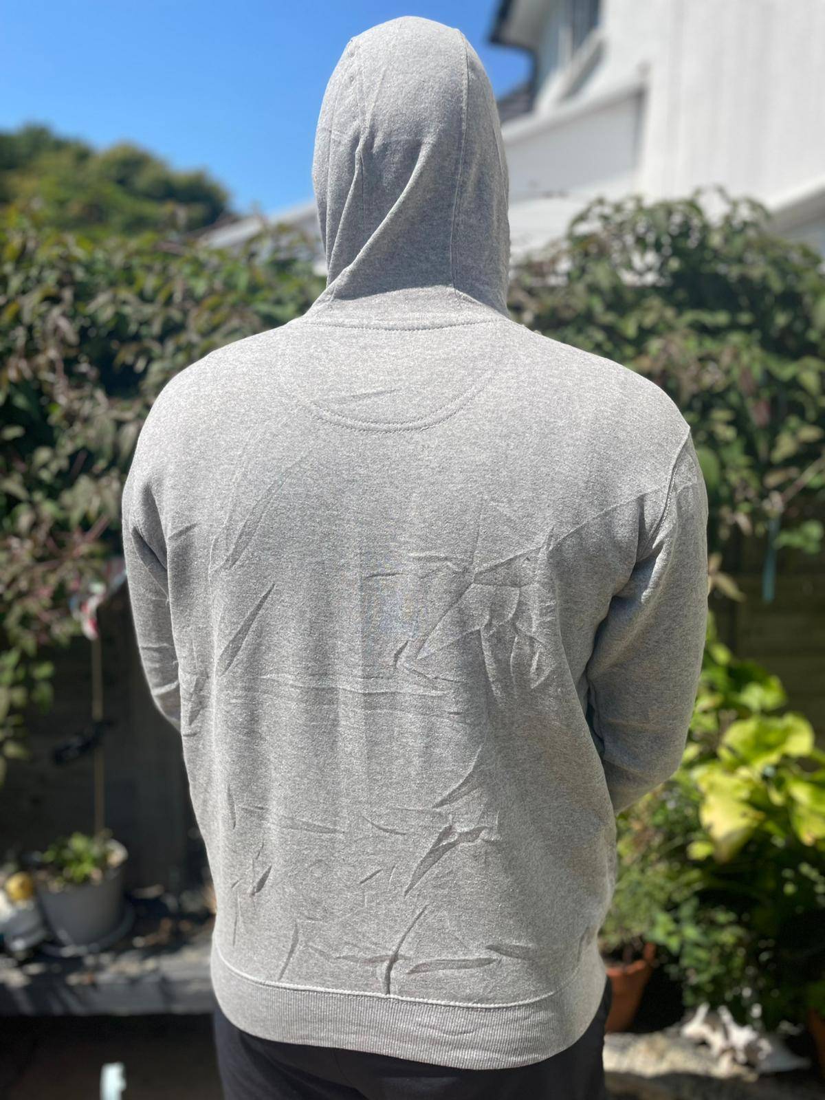 Carharrt Men's Mid Weight Pullover Big Spellout Hoodie - M/Medium - Grey