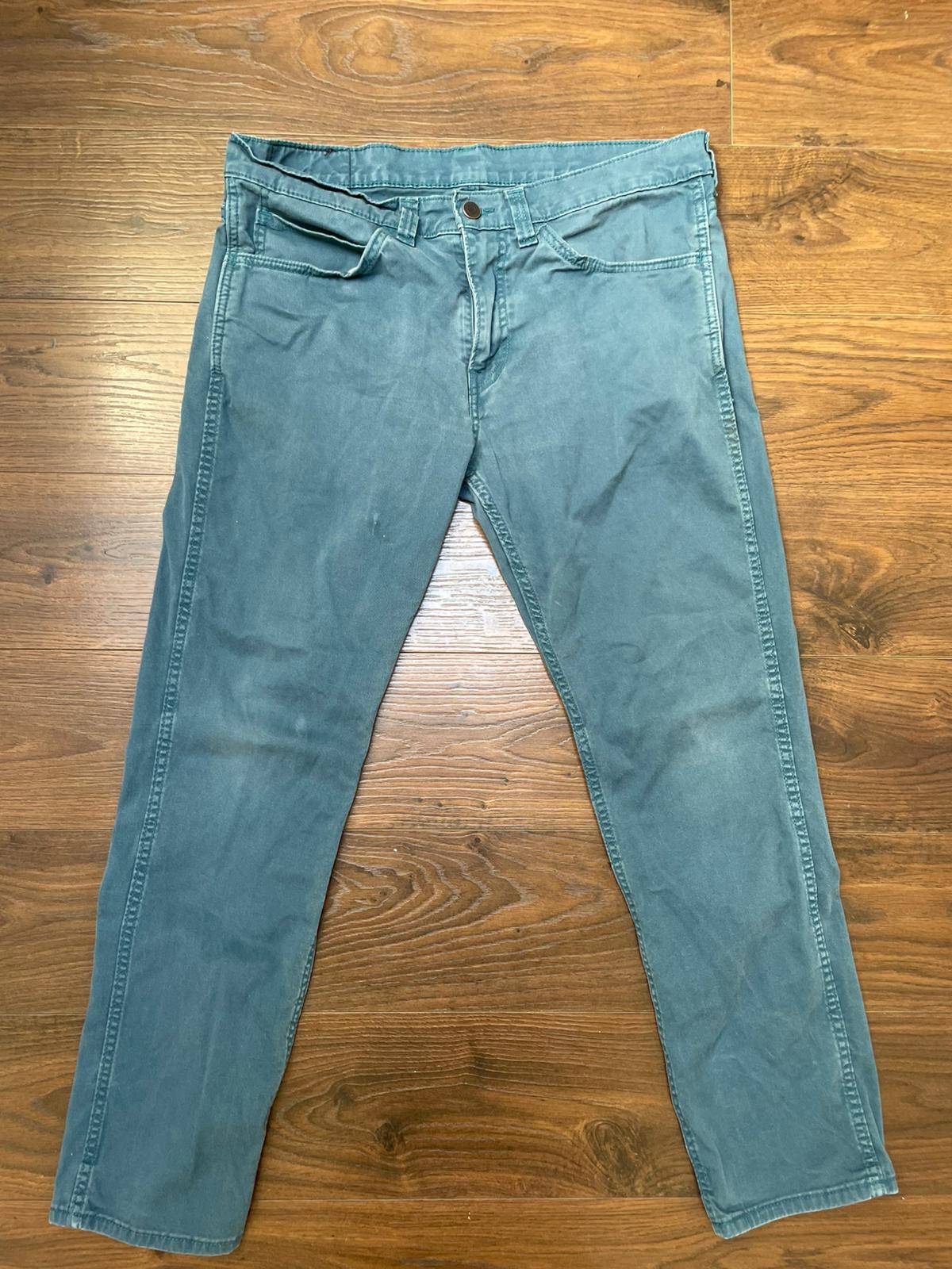 Levi's Men's Washed Teal Blue Faded Chino Pants/Trousers - W34/L28