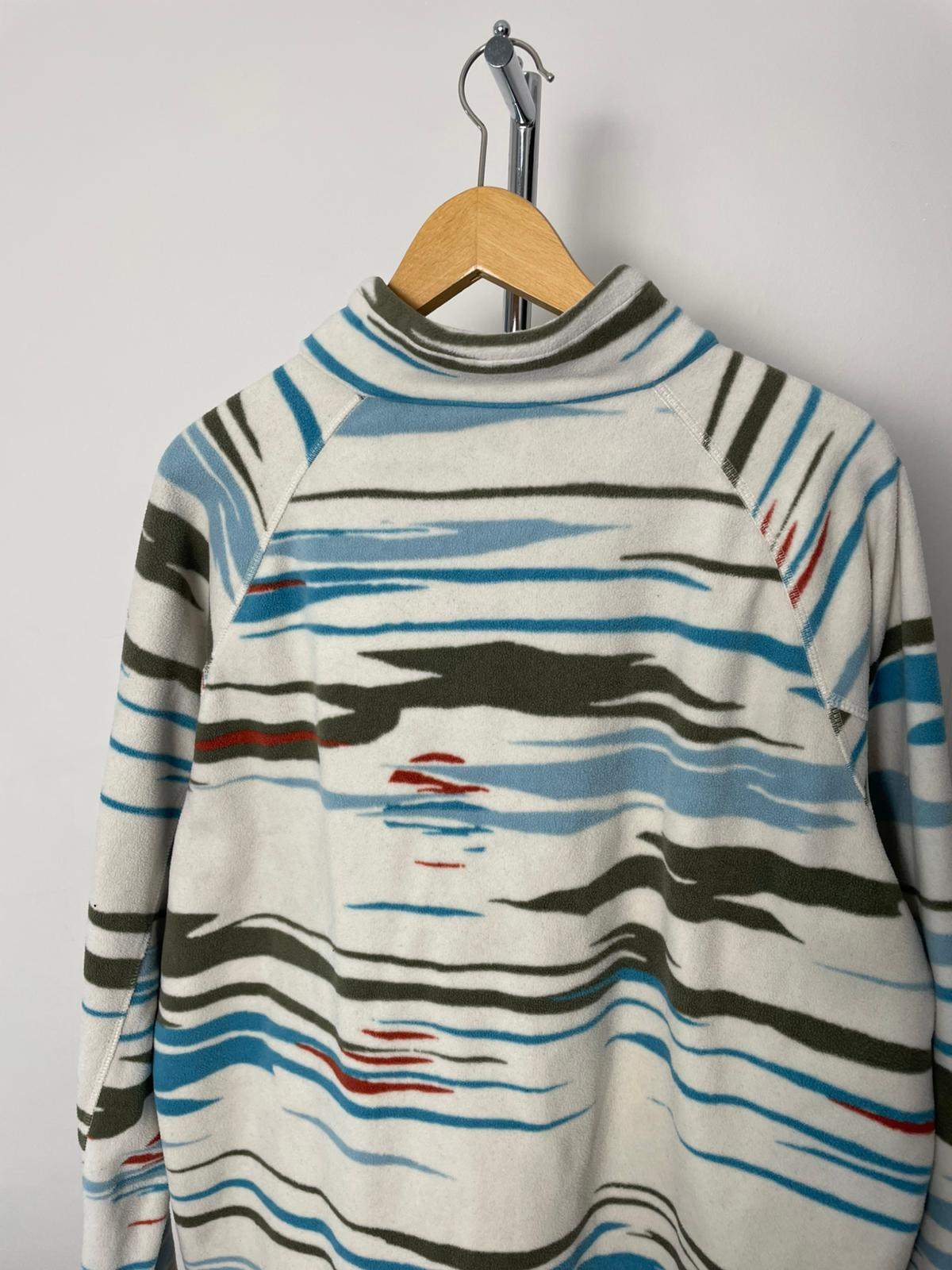 Columbia Men's 1/2 Zip Abstract Sun Set Pattern Print Fleece Jumper - XL