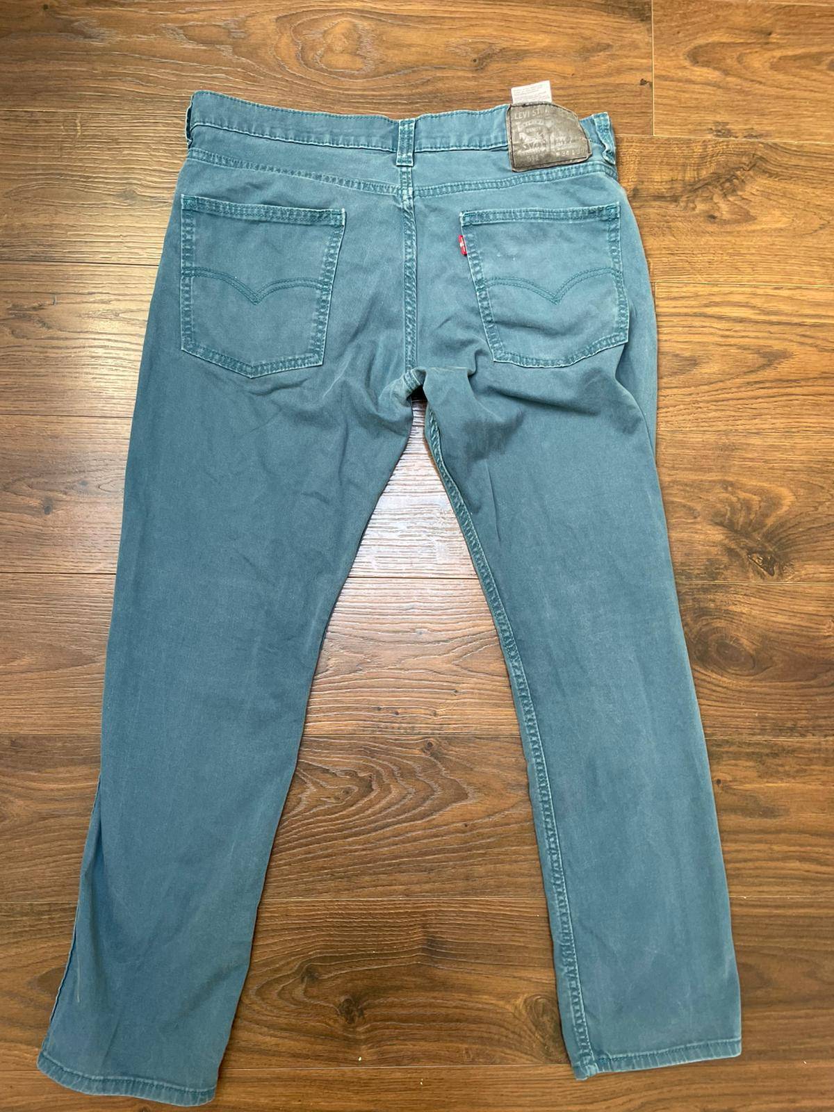 Levi's Men's Washed Teal Blue Faded Chino Pants/Trousers - W34/L28