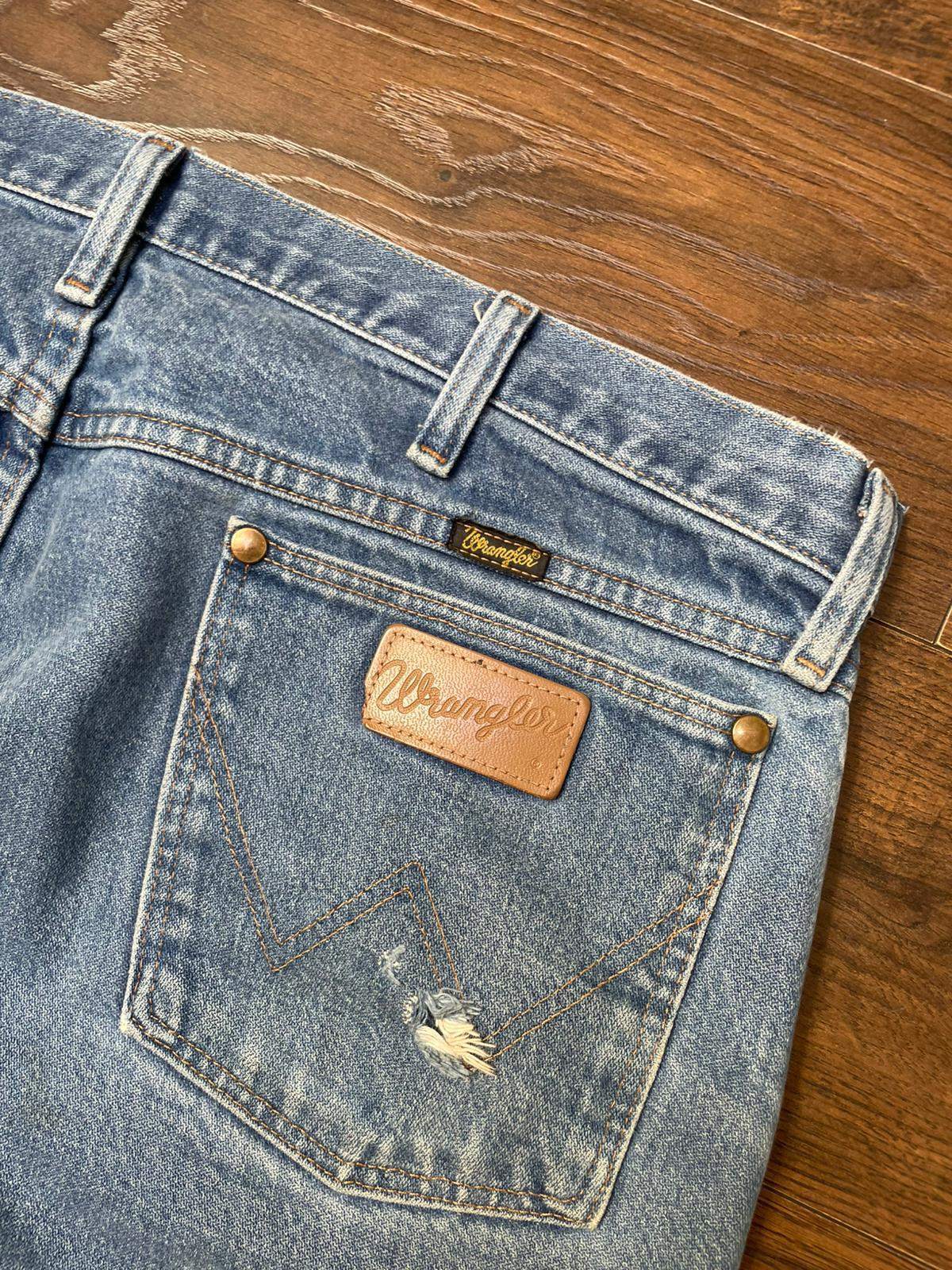 Wrangler Men's Straight Leg Blue Denim Jeans - W40/L31