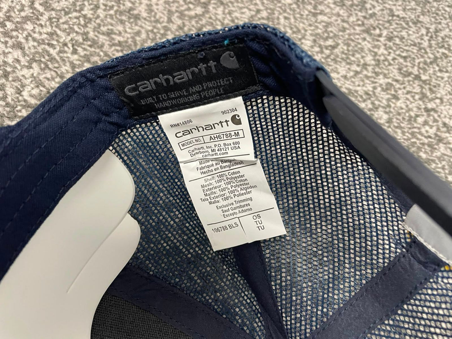 Carhaart Force Casual Fast Drying Truckers/Trucker Style Hat/Cap - Navy