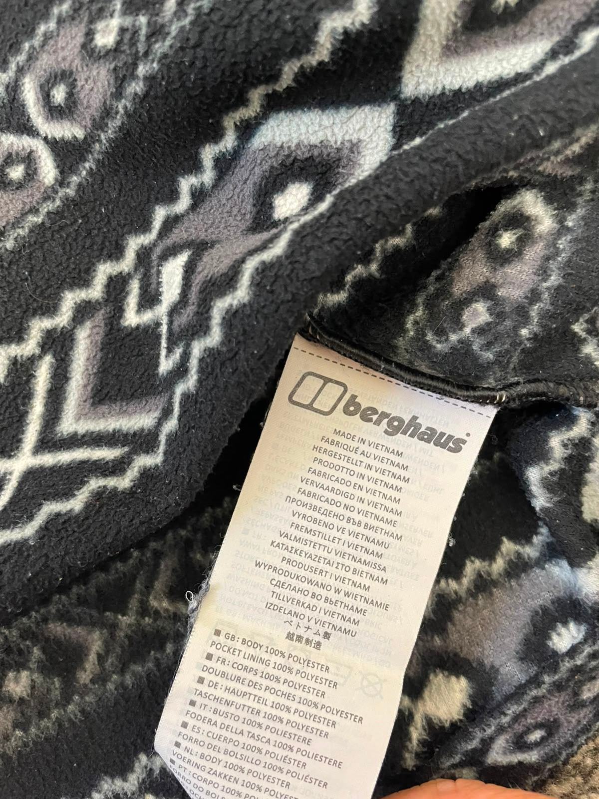 Berghaus Dean Street 1/4 Zip Pullover Lightweight Aztec Print Fleece Jumper - M