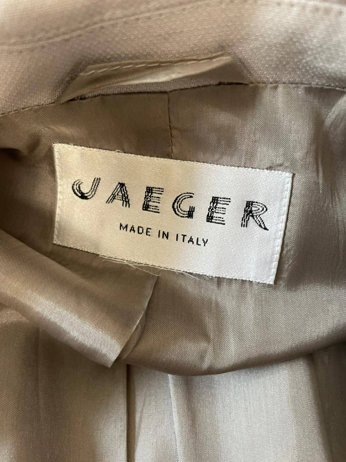 Jaeger 'Made In Italy' Women's Double Breasted Blazer Jacket - UK 12 - Grey