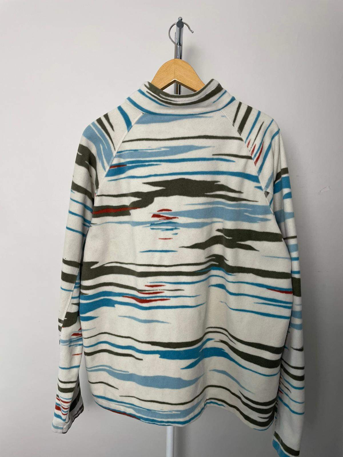Columbia Men's 1/2 Zip Abstract Sun Set Pattern Print Fleece Jumper - XL