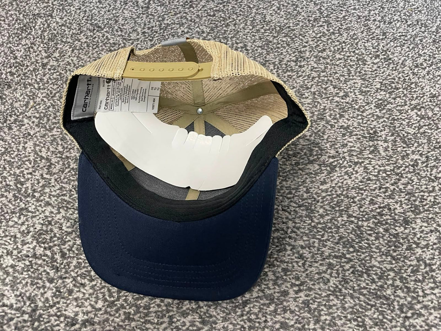 Carhaart Force Casual Fast Drying Truckers/Trucker Style Hat/Cap - Navy/Beige
