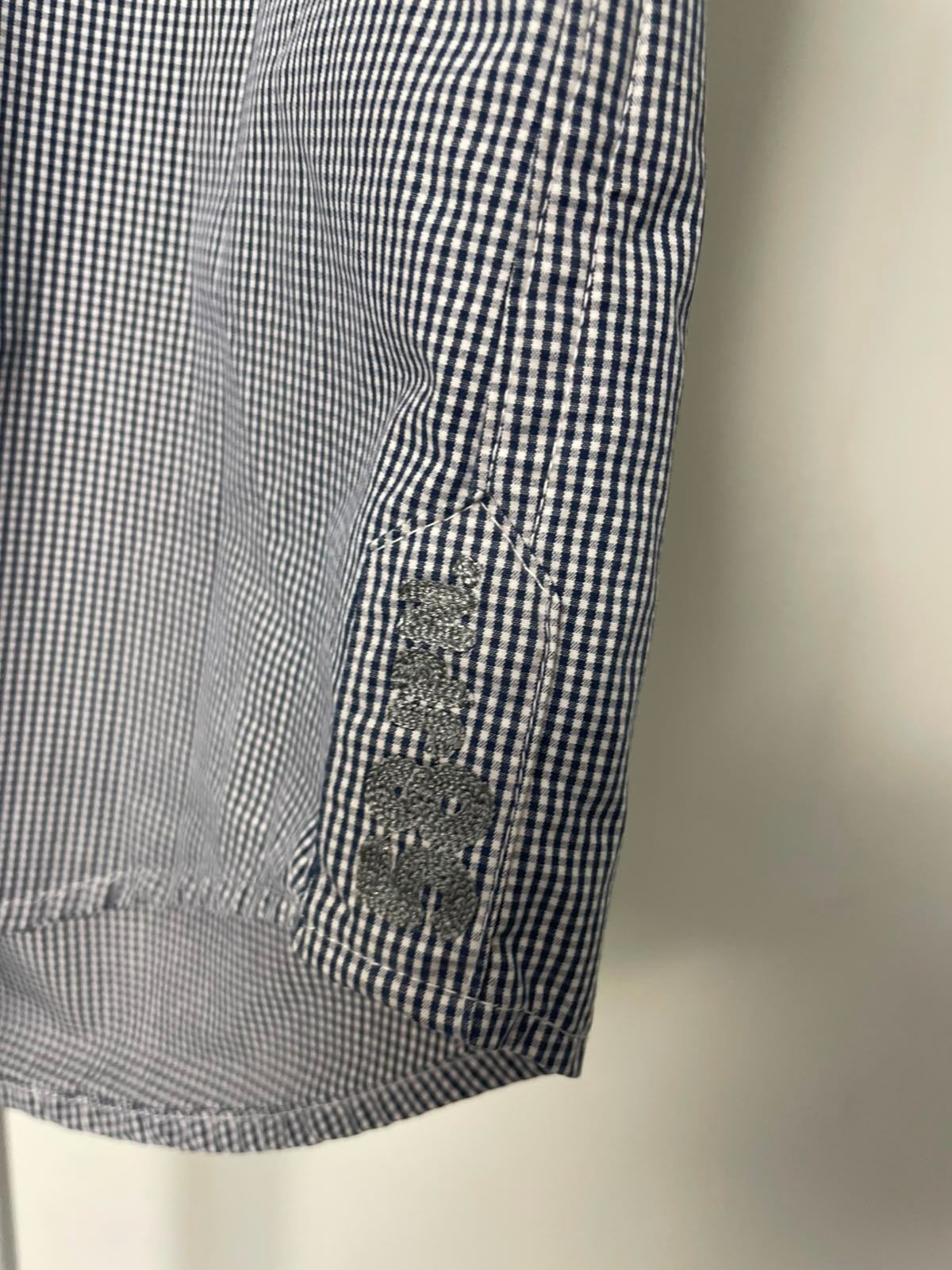 Superdry Men's Short Sleeve Oxford Style Button Up Shirt - M/Medium - Navy/Check