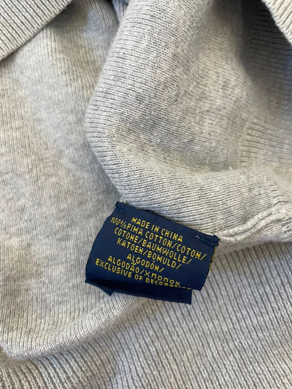 Ralph Lauren Pima Cotton V Neck Pullover Sweater/Jumper - XXL/2XL - Grey