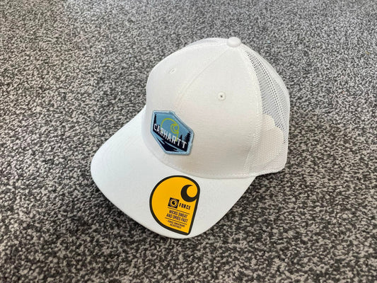 Carhaart Force Casual Fast Drying Truckers/Trucker Style Hat/Cap - White/Blue