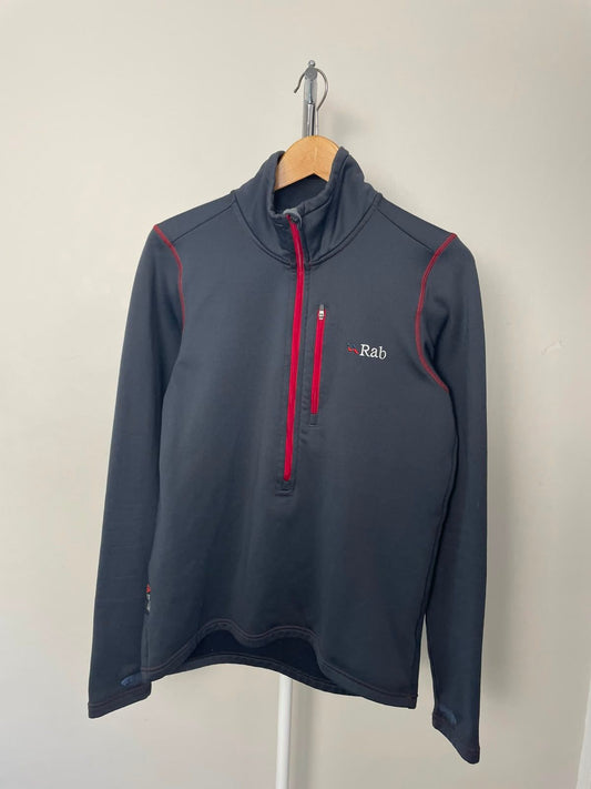Rab Men's 1/2 Zip Pullover Jumper/Sweatshirt - M/Medium - Grey/Red