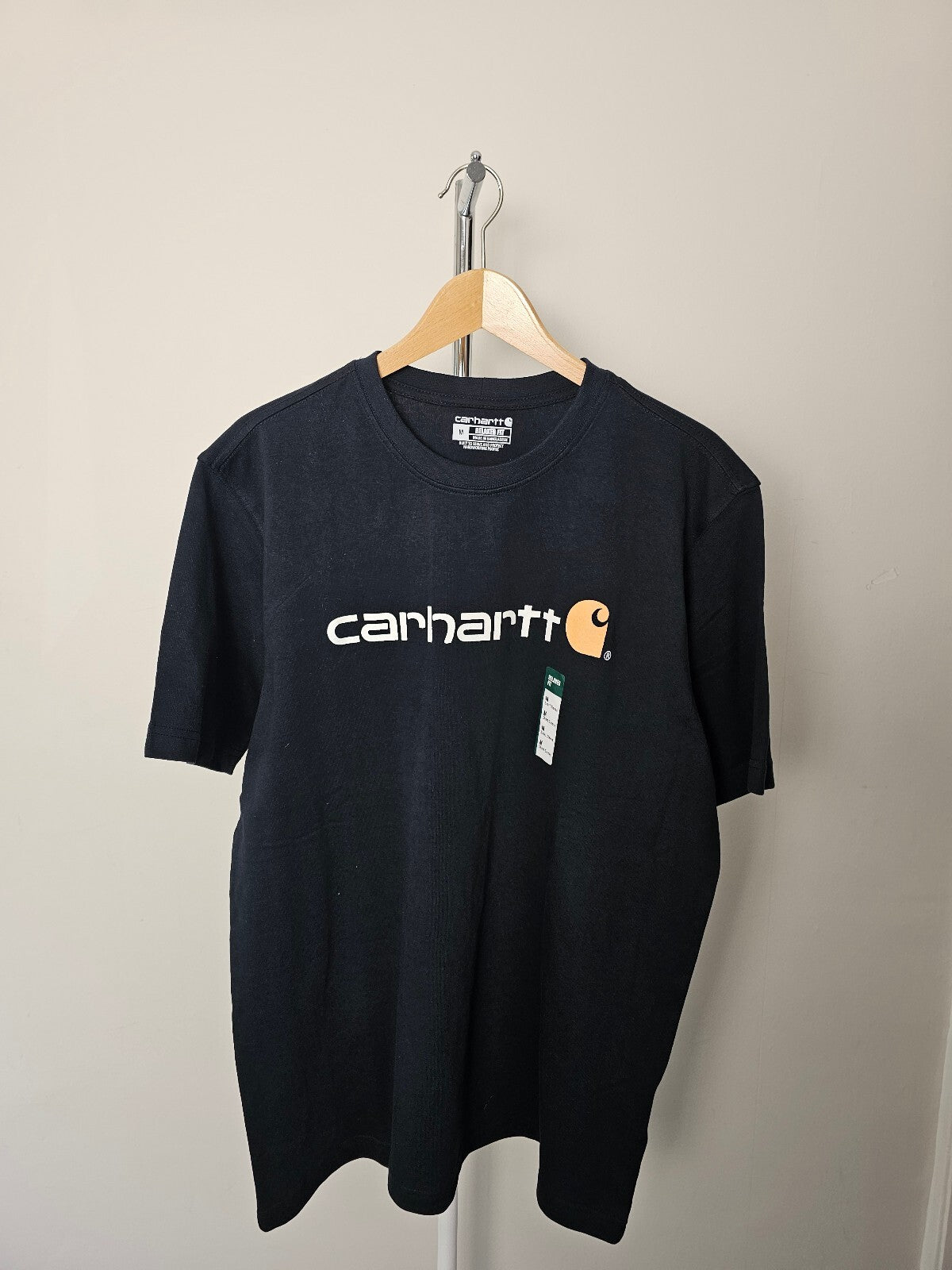 Carharrt Men's Short Sleeve Graphic Spellout Tee/T-Shirt/Top - M/Medium - Black