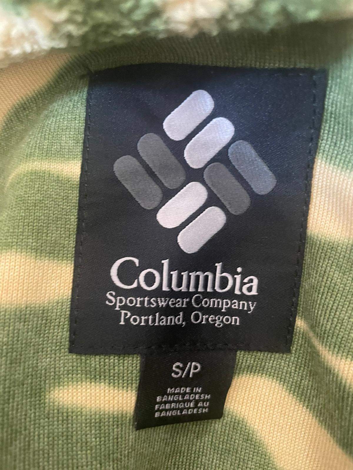 Columbia Men's Pullover Snap Button Pattern Fleece Jumper - S/Small