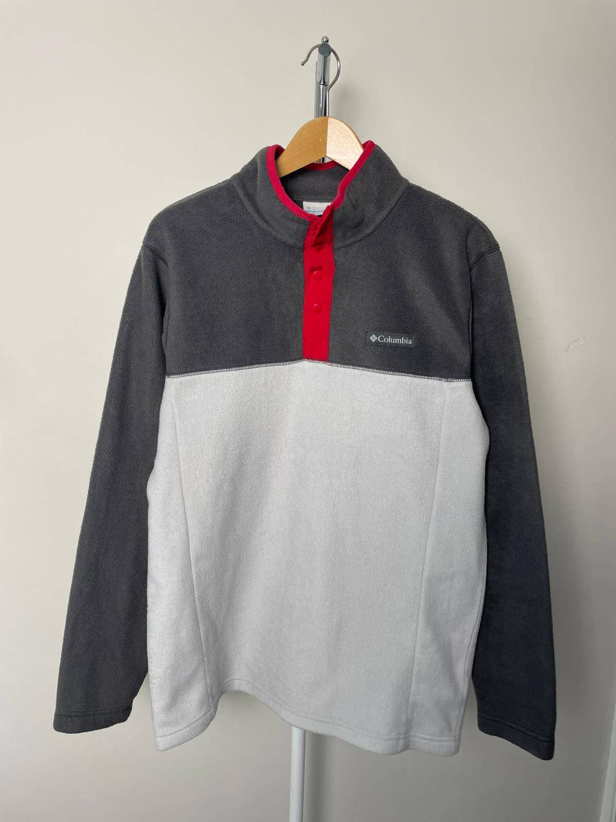 Columbia Men's Snap Button Pullover Fleece Jumper - M/Medium