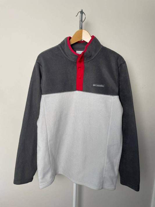 Columbia Men's Snap Button Pullover Fleece Jumper - M/Medium