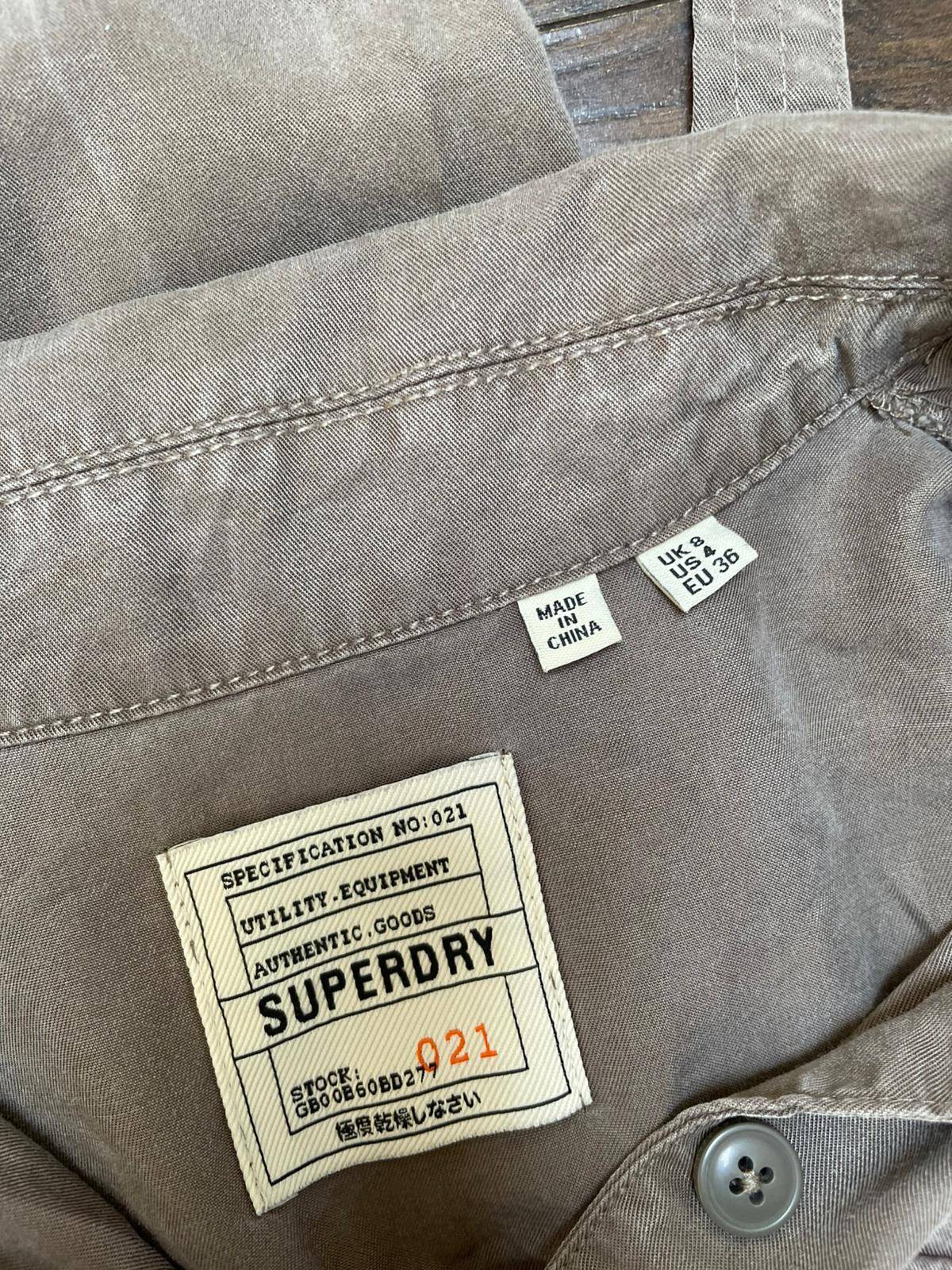 Superdry Women's Button Front Utility Jump Suit/Boiler Suit - UK 8 - Grey