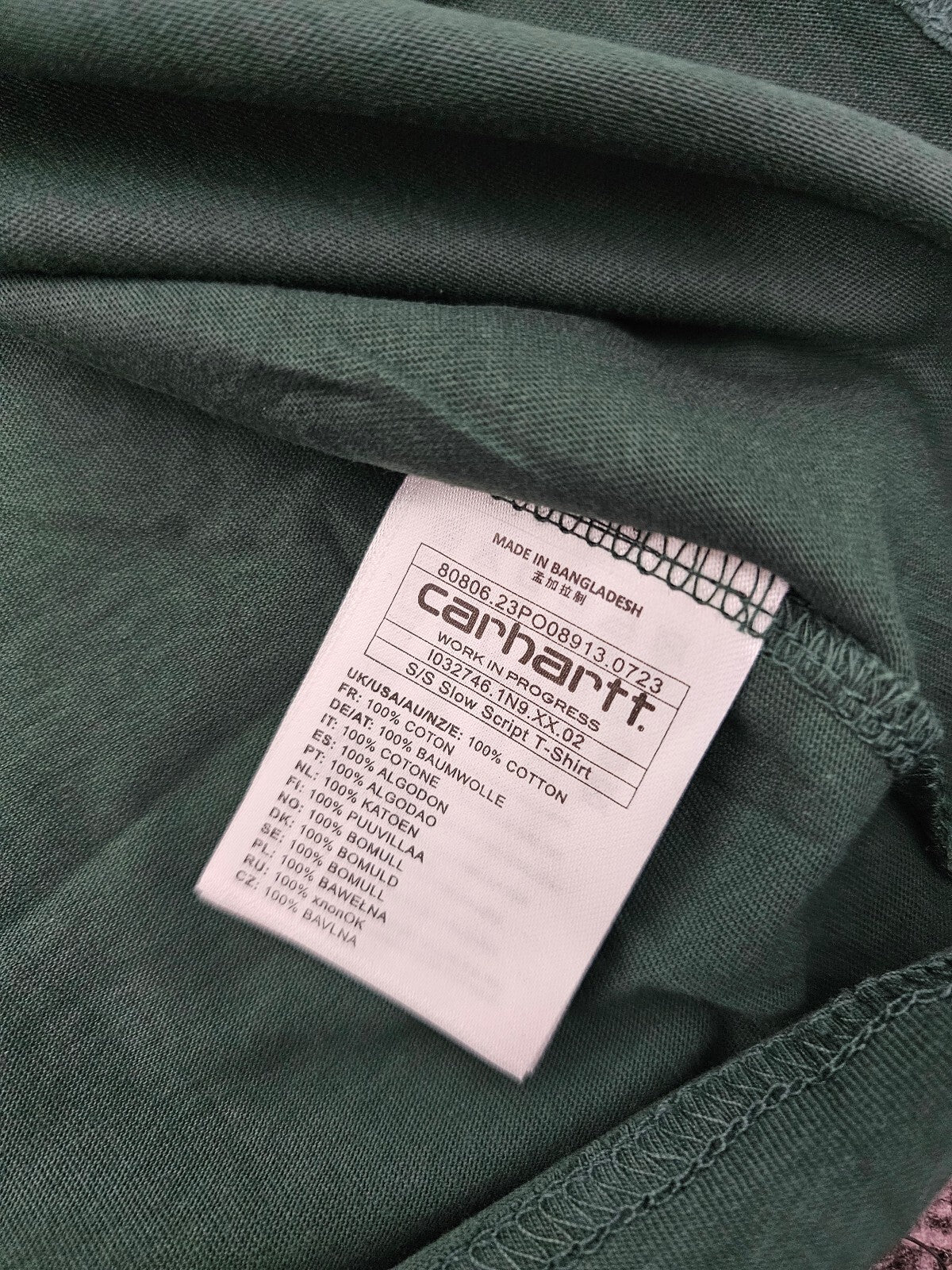 Carharrt WIP Big Spellout Chest Print Short Sleeve T-Shirt/Tee/Top - XXL/2XL