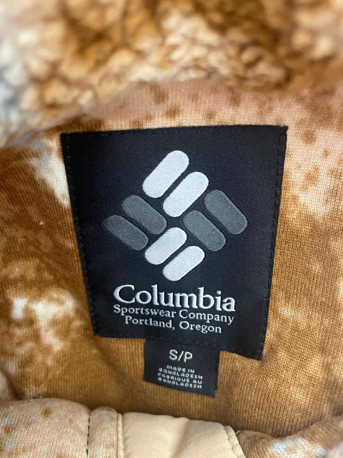 Columbia Men's Pullover Snap Button Pattern Fleece Jumper - S/Small