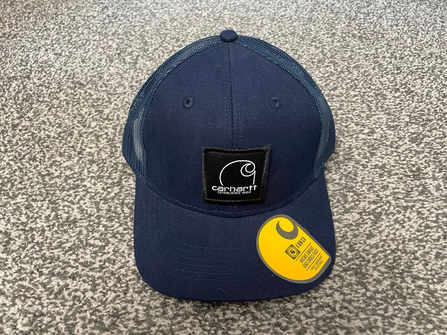 Carhaart Force Casual Fast Drying Truckers/Trucker Style Hat/Cap - Navy