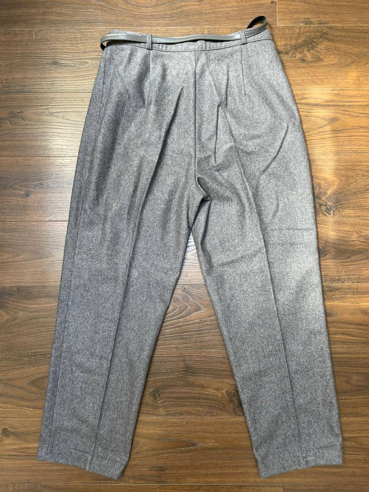 TESCO Women's Vintage/Retro 80's/90's Belted Pleated Trousers - 12-14 - W30/L27