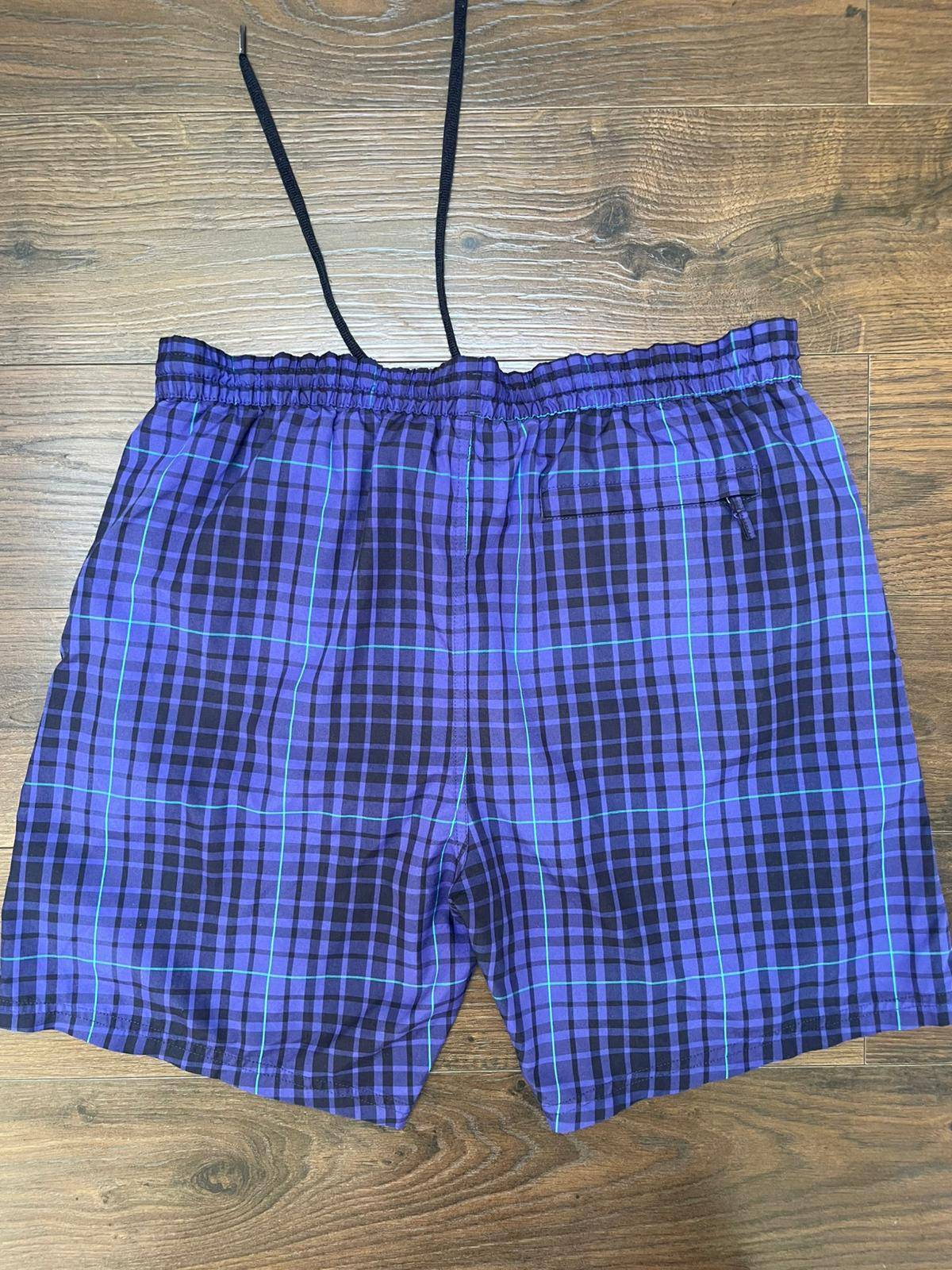 Speedo Men's Swim/Casual Check Pattern Shorts - L/Large - Blue