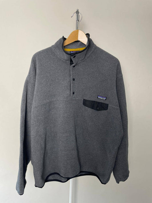 Patagonia Vintage Y2K Snap Button Pullover Synchilla Fleece Jumper - L/Large